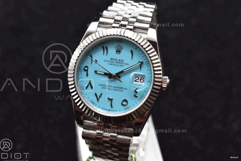 DateJust DIWF 126334 Tiffany Edition Dial Bracelet 1:1 Steel Arabic 41 904L on Blue SA3235 Jubilee Best Marker 0416